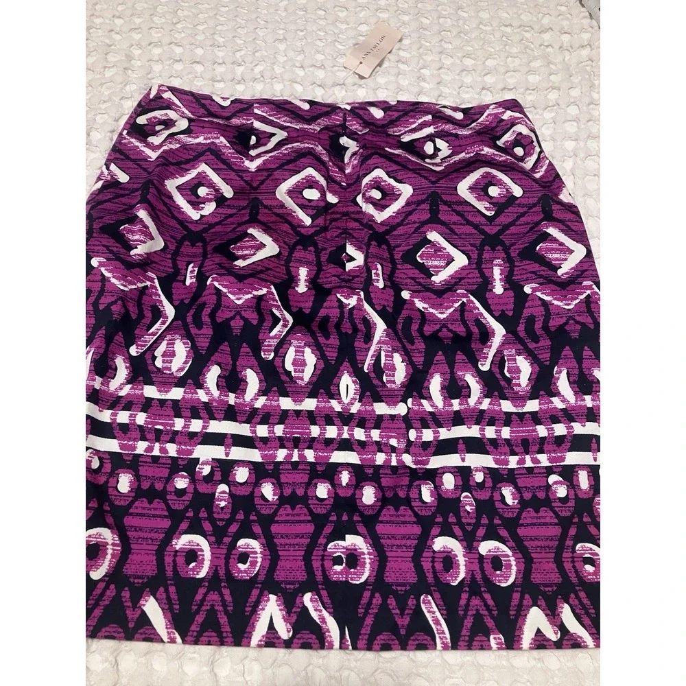New Ann Taylor‎ Loft Women's Size 6P Geometric Print Pencil Career Skirt